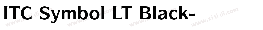 ITC Symbol LT Black字体转换